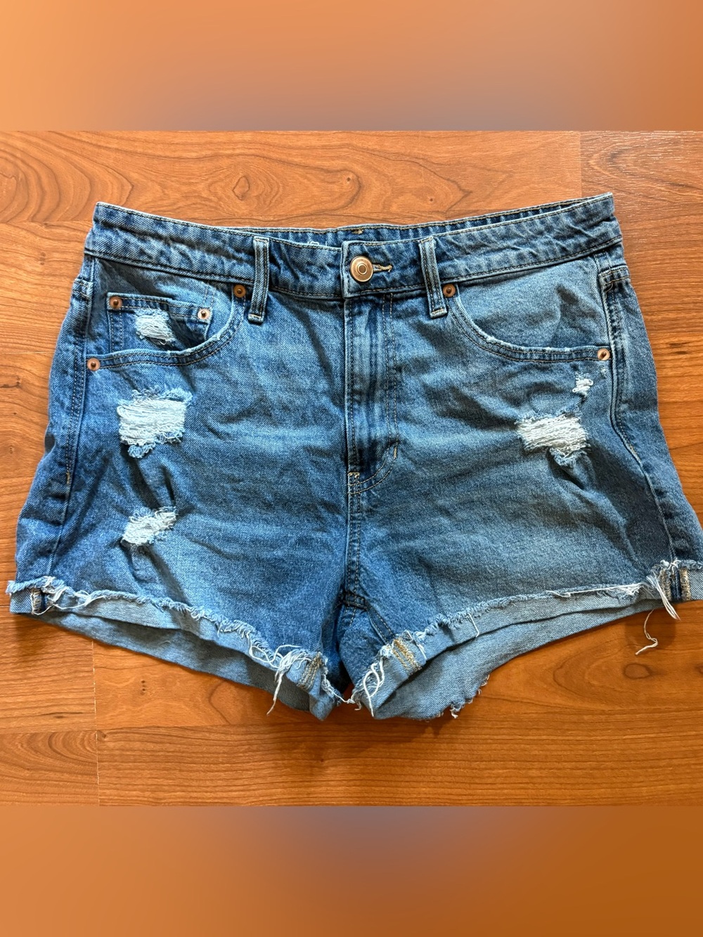 No Boundaries Distressed Denim Cutoff Shorts - Blue